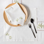 Λινό Τραπεζομάντηλο Σετ 7τμχ Αιγαίον Μαργαρίτα 115X165 White